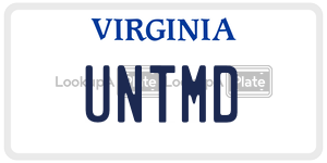 UNTMD  license plate in VA