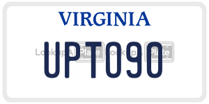 UPTO90  license plate in VA