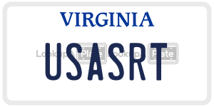 USASRT license plate in Virginia