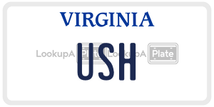 USH  license plate in VA
