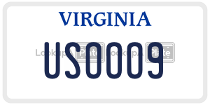 USOOO9  license plate in VA