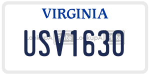 USV1630  license plate in VA