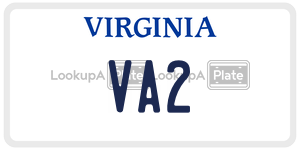 VA2 license plate in Virginia