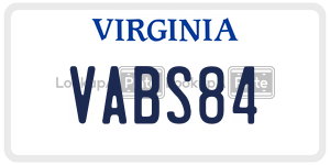 VABS84  license plate in VA