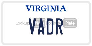 VADR  license plate in VA