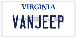 VANJEEP  license plate in VA
