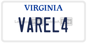 VAREL4  license plate in VA
