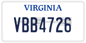 VBB4726 license plate in Virginia