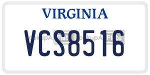 VCS8516  license plate in VA