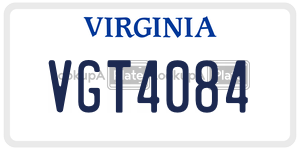 VGT4084 license plate in Virginia