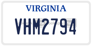 VHM2794  license plate in VA