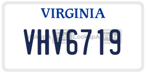 VHV6719  license plate in VA