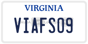 VIAFSO9  license plate in VA