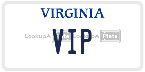 VIP  license plate in VA
