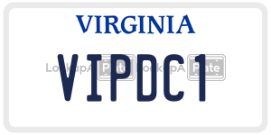 VIPDC1  license plate in VA