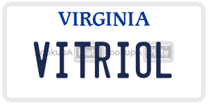 VITRIOL  license plate in VA