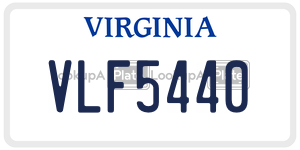 VLF5440 license plate in Virginia