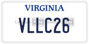 VLLC26  license plate in VA