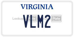 VLM2  license plate in VA