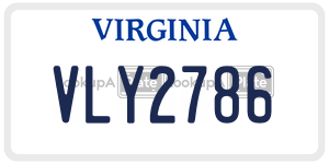 VLY2786 license plate in Virginia