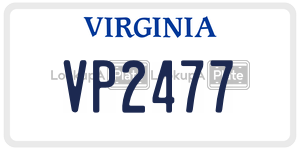VP2477  license plate in VA