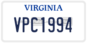 VPC1994 license plate in Virginia