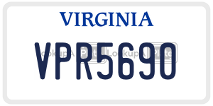 VPR5690 license plate in Virginia