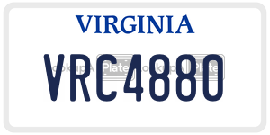 VRC4880 license plate in Virginia