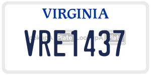 VRE1437 license plate in Virginia