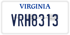 VRH8313  license plate in VA