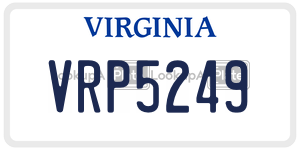 VRP5249  license plate in VA