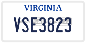 VSE3823 license plate in Virginia