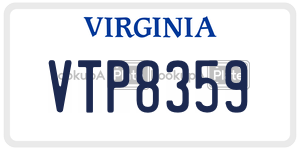 VTP8359  license plate in VA