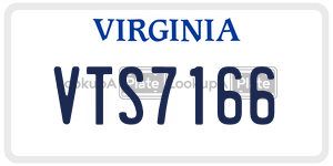 VTS7166  license plate in VA