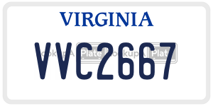 VVC2667  license plate in VA