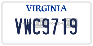 VWC9719  license plate in VA