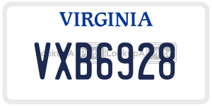 VXB6928  license plate in VA