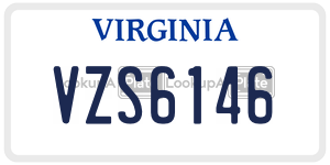 VZS6146  license plate in VA
