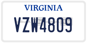 VZW4809  license plate in VA