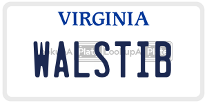WALSTIB license plate in Virginia