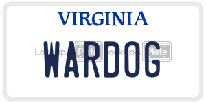 WARDOG license plate in Virginia