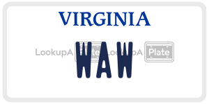 WAW  license plate in VA