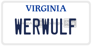 WERWULF  license plate in VA