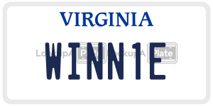 WINN1E  license plate in VA