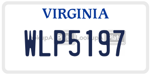 WLP5197  license plate in VA