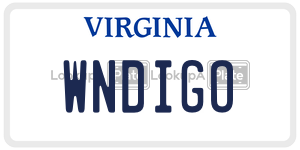 WNDIGO license plate in Virginia