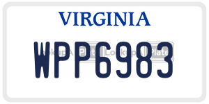 WPP6983  license plate in VA