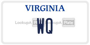 WQ  license plate in VA