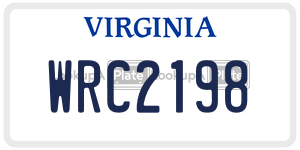WRC2198 license plate in Virginia