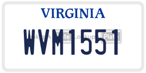 WVM1551  license plate in VA